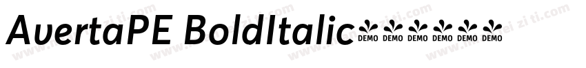 AvertaPE BoldItalic字体转换